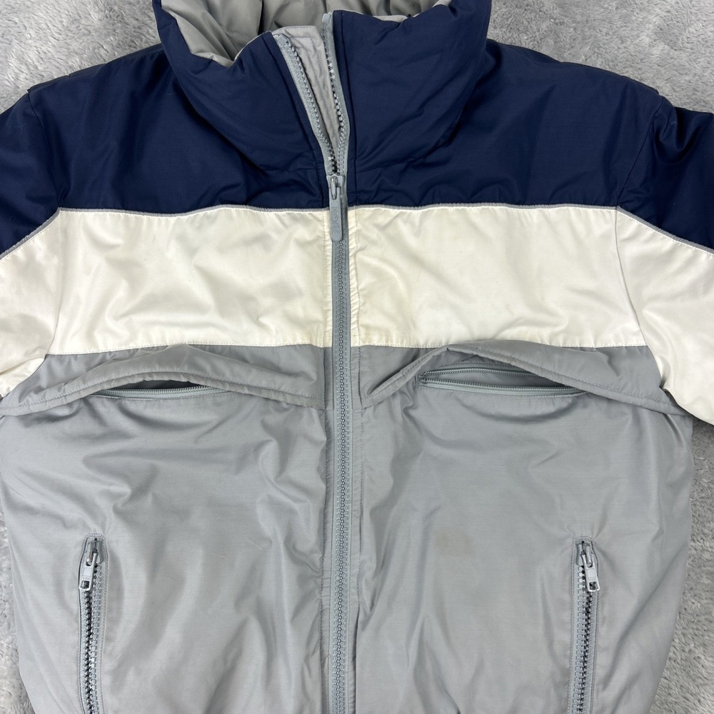 Vtg Profile‎ Down Jacket Mens Large Full Zip Ski Snowboard Navy White Gray - Picture 8 of 11